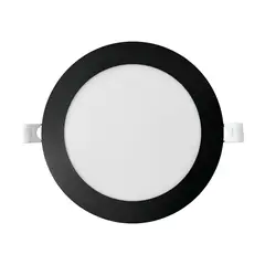 WANT - Panel Redondo LED Embutido Negro 12W - Frío