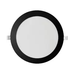 WANT - Panel Redondo LED Embutido Negro 18W - Neutro