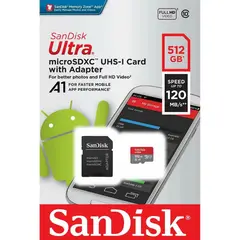 SANDISK - Memoria MicroSD 512GB Ultra MicroSDXC UHS-1