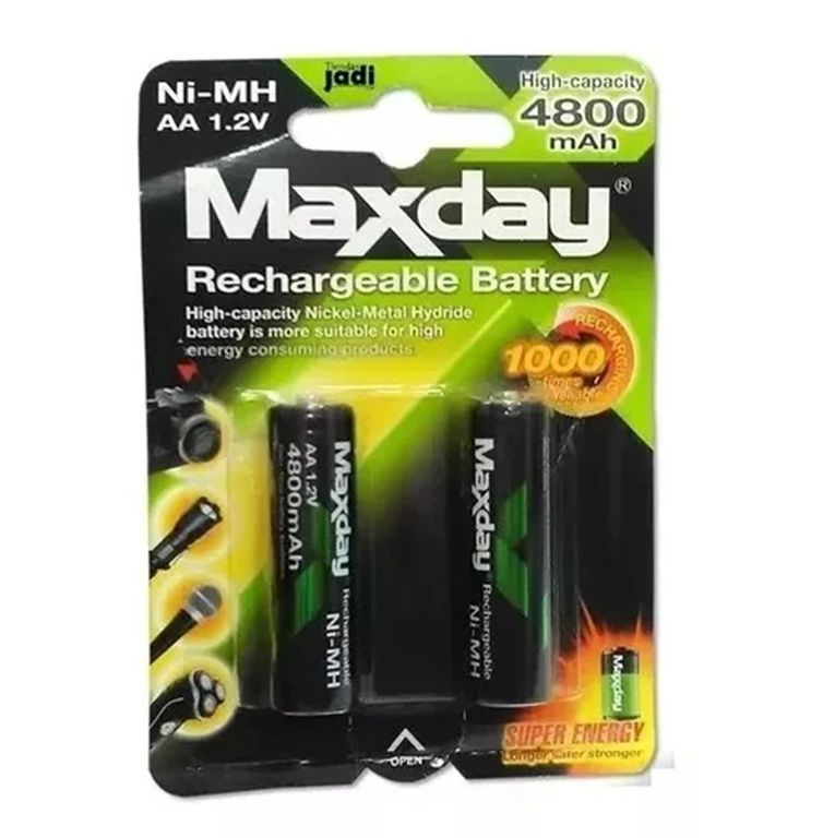 Pack2 Pilas Recargables Aaa Pila Aaa 2 Pilas 2800mah Recarga