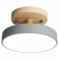 MICRO - Lámpara De Techo Moderna Base Madera Lámparas de pared - Gris