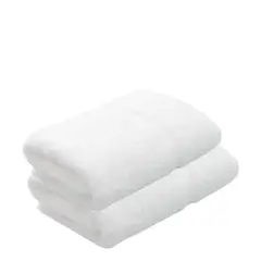 KARSTEN - Set 2 sábanas de baño hoteleras 600gr 86x150 cms blancas