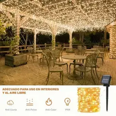 MICRO - 22m luces de luz solar led para decoración navideña 200leds