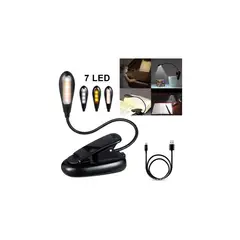 MICRO - Mini luz led brillante flexible con clip usb 3 niveles de brillo