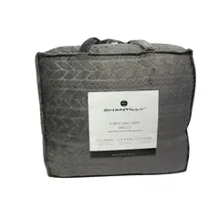 CHANTILLY - Plumón flannel sherpa 1.5 plazas grafito