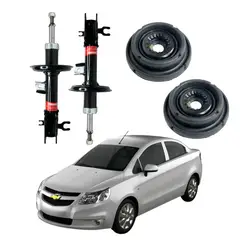 GENERICO - Par Amortiguadores + Cazoletas Para Chevrolet Sail 11-17