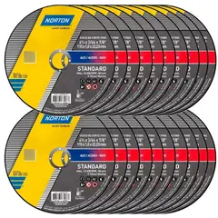 NORTON - Kit de 24 discos de corte fino para acero inoxidable