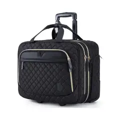 BAGSMART - Maletín de Viaje con Ruedas Acolchado para 17