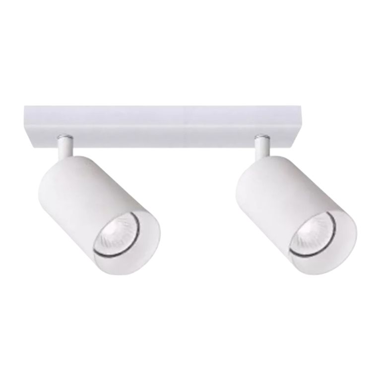 Aplique 2 Foco Cilindro Blanco Luz Cálida GU10 Moderno