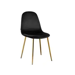 GENERICO - Silla de Comedor Trendy Top Gold Terciopelo -Negro