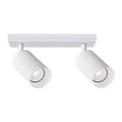 WANT - Aplique 2 Foco Cilindro Blanco Luz Fría GU10 Moderno