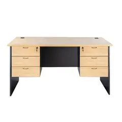 GENERICO - Escritorio Recto 150 X 60 cm. Melamina Calidad 2 Cajoneras con Llaves
