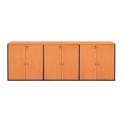 GENERICO - Tres Estantes Modulares Laminado Compacto con Puertas y Llaves