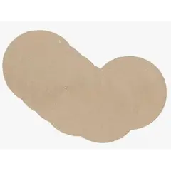 GENERICO - Set De 6 Individuales Redondos Trenzados Beige
