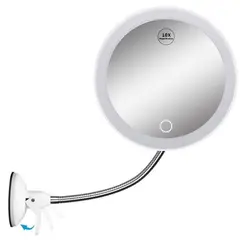 GENERICO - Espejo de Maquillaje con aumento x10 y luces LED