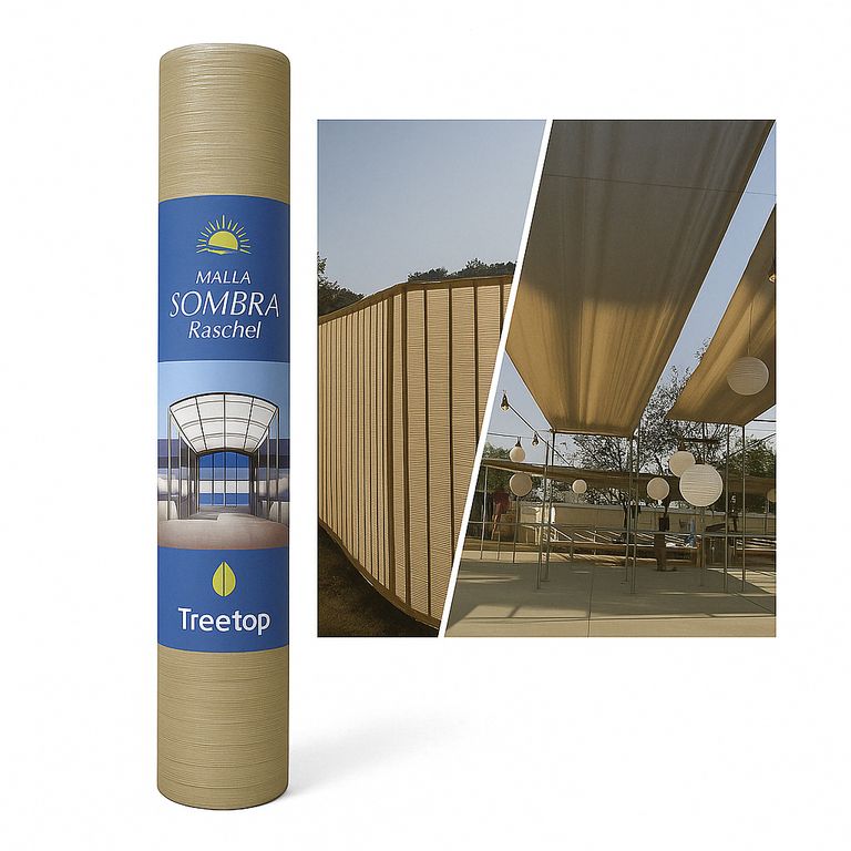 Malla Raschel Sombra Premium de 2.10 x 5 mts Arena