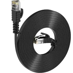 KUANGYE - Cable ethernet red lan 30m reforzado cat6 internet consola negro