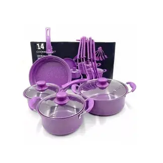 GENERICO - Juego De Ollas y Utensilios de Cocina de 14 Piezas