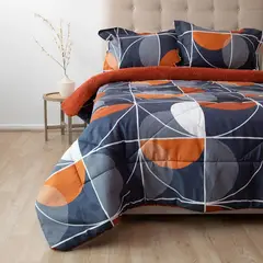 DORAL - Plumón sherpa estampado king terracota