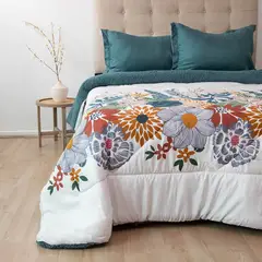 DORAL - Plumón sherpa estampado king verde