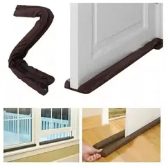 GENERICO - Aislante Bajo Puerta Antirruido y Frío 93 cm Café