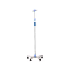 COSMETICAVAL - Porta Suero Con Ruedas Altura Ajustable Para 4 Bolsas