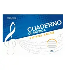 PROARTE - CUADERNO DE MUSICA 10 HOJAS / 8 PAUTAS