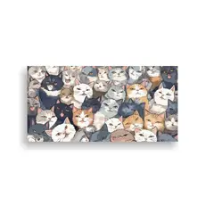 GENERICO - Cuadro Decorativo Cuadro Minimalista De Gatos 60x30 Cm
