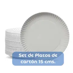 OMNIPACK - Plato De Cartón Blanco 15 Cms (1.000 Unidades)