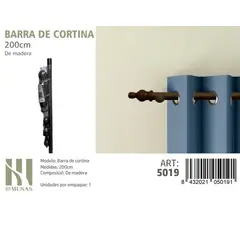 GENERICO - BARRA DE CORTINA MADERA MEDIDAS 150 CM MOD 5019