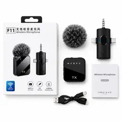 GENERICO - Micrófono inalámbrico F11 3x1 para iPhone Android Auxiliar3.5