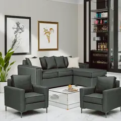 SITIAL HOME - Living 311, Lehmann Marengo Seccional + 2 poltronas resortes