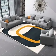 GENERICO - Alfombra Rectangular Antideslizante 200x240 diseño formas