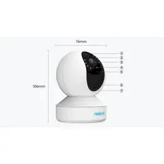 REOLINK - Cámara WiFi 4MP PT 355° 2560x1440 MicroSD 256GB