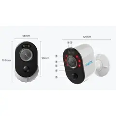 REOLINK - Cámara WiFi Exterior 4MP 2K RecargableSolar