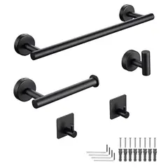 LONEASY - 5 Piezas Juego de Accesorios de Baño Ganchos para Toallas de Baño