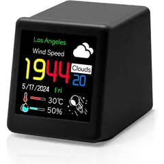 TIOZONEY - Reloj despertador con pantalla a color con clima.