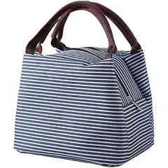 TIOZONEY - Bolsa de almuerzo a rayas