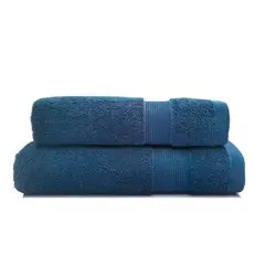 ANDES1 - Andes Juego Toallas Lisa 2 Piezas Azul