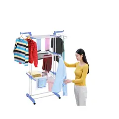 GENERICO - Tendedero Colgador Secador De Ropa Plegable de 3 Niveles con alas