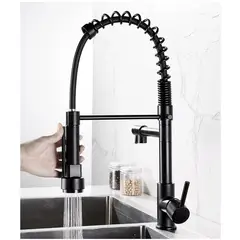 PUREPOWER - Grifo de cocina para lavaplatos monocromado extensible