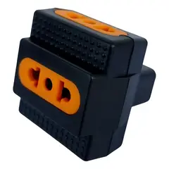 GENERICO - Enchufe Triple Adaptador 3 Entradas Ladrón Corriente 220v