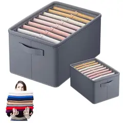 KUANGYE - 2 Pcs Cajas De Almacenamiento Para Vaqueros Suéter Grueso