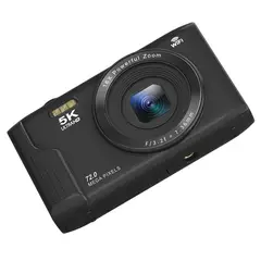 RENVMEXY - Cámara Digital S95PRO Negra 5K｜72MP Real + Zoom 16X｜Incluye 64GB