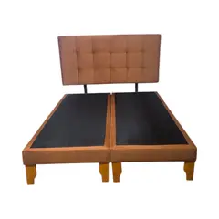 DISEÑOS VALESTRINI - CAMA KING FELPA CAMEL