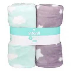 INFANTI - Pack Dos Mantas Fleece Polar Niño