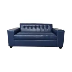 DISEÑOS VALESTRINI - SOFA TRES CUERPOS ECOCUERO AZUL