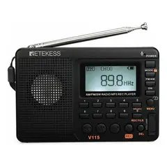 GIOIO - Radio Fm Am Sw Portátil Recargable Reproductor Mp3 Grabación
