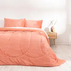 MASHINI - Plumón Corduroy sherpa Super King Coral