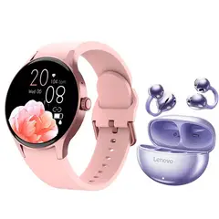 LENOVO - Reloj inteligente Y80 Rosa Smartwatch y Audifonos TA140 -M